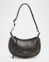 Isabel Marant Oskan Moon Stud-embellished Leather Shoulder Bag