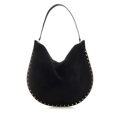 Isabel Marant Oskan Studded Hobo Bag In Black