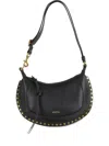 Isabel Marant Marant Oskan Moon Shoulder Bag With Studs In Black