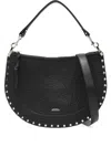 Isabel Marant Oskan Studded Shoulder Bag In Black
