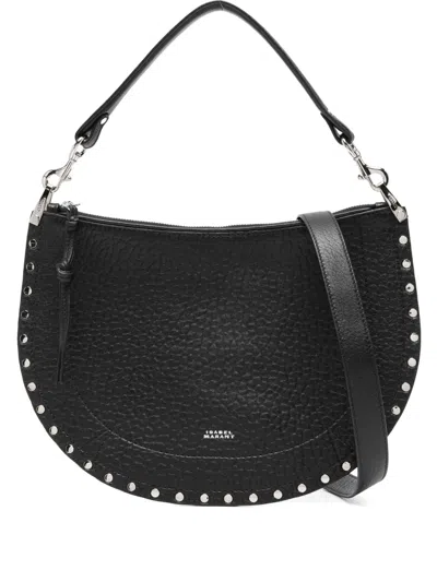 Isabel Marant Oskan Studded Shoulder Bag In Black