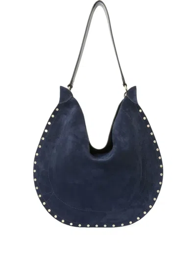 Isabel Marant Oskan Studded Shoulder Bag In Blue