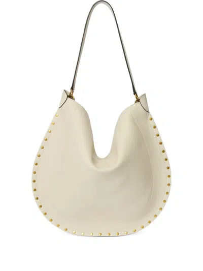 Isabel Marant Oskan Studded Shoulder Bag In Neutral