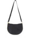 Isabel Marant Oskan Studs Leather Shoulder Bag In Blue