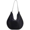 Isabel Marant Oskan Soft Medium Suede Shoulder Bag In Black