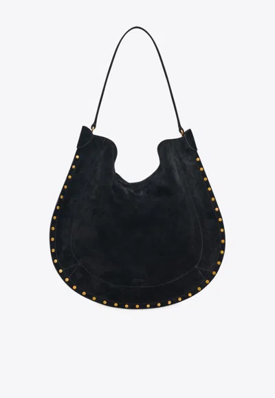 Isabel Marant Oskan Suede Hobo Bag In Black