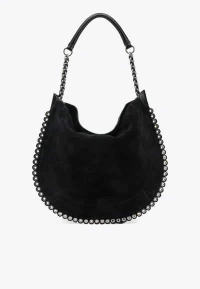 Isabel Marant Oskan Suede Hobo Bag In Black