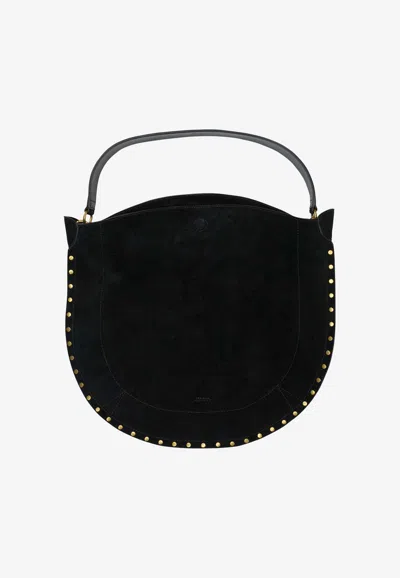 Isabel Marant Oskan Suede Hobo Bag In Black
