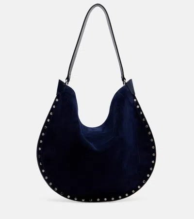 Isabel Marant Black Midnight Oskan Soft Zip Shoulder Bag