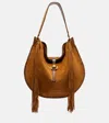 Isabel Marant Oskan Suede Shoulder Bag In Brown