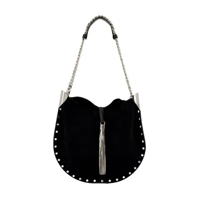 Isabel Marant Oskan Tassel Ga Shoulder Bag In Black