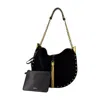 Isabel Marant Oskan Tassel Gz Shoulder Bag With Gold Detailing In Black