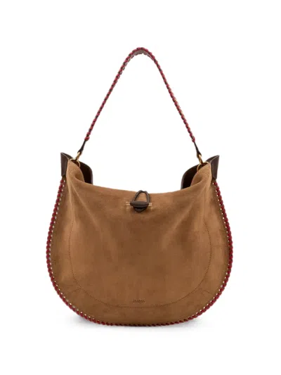 Isabel Marant Oskan Whipstitch Shoulder Bag In Brown