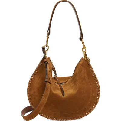 Isabel Marant Oskan Whipstitch Soft Suede Shoulder Bag