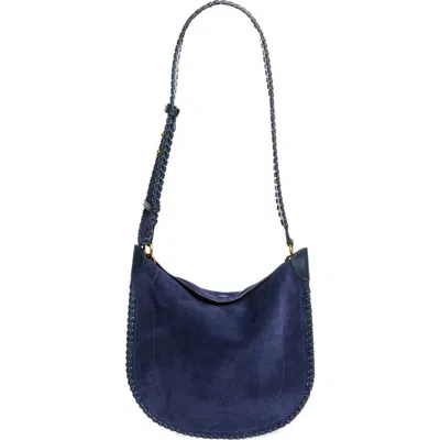 Isabel Marant Oskan Xo Capsule Suede Shoulder Bag In Blue