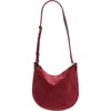 Isabel Marant Oskan Xo Capsule Suede Shoulder Bag In Raspberry