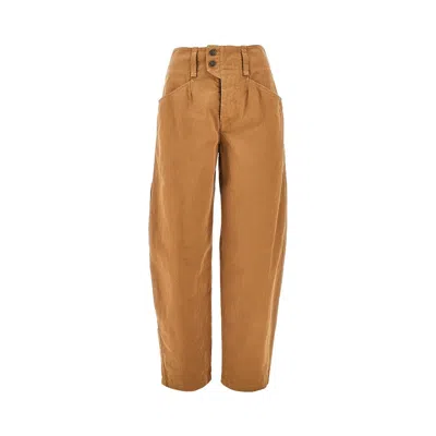 Isabel Marant 'oumaya' Barrel Leg Jeans In Brown