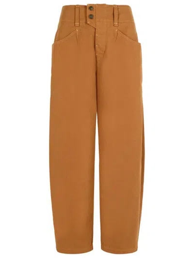 ISABEL MARANT ISABEL MARANT 'OUMAYA' COTTON COGNAC PANTS