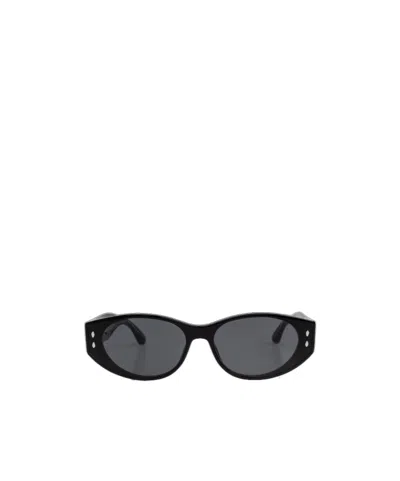 Isabel Marant Oval Frame Sunglasses In Black