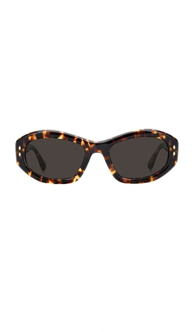 Isabel Marant Oval Sunglasses In Brown