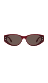 Isabel Marant Oval Sunglasses In Burgundy
