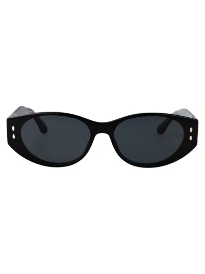 Isabel Marant Oval-frame Acetate Sunglasses In Black