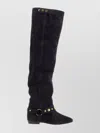 Isabel Marant Over-the-knee Suede Boots Decorative Strap In Black