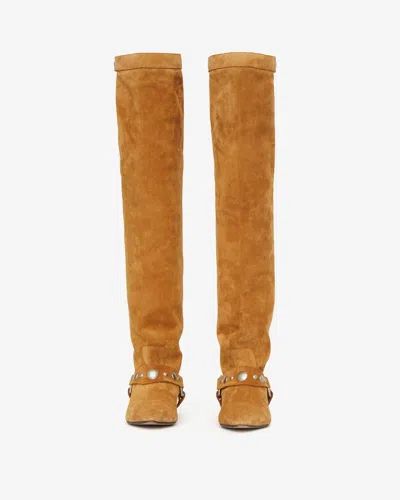 Isabel Marant Selize Thigh Boots In Brown