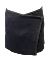 Isabel Marant Overlap Mini Skirt In Black Cotton In Black