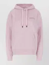 Isabel Marant Oversize Cotton Blend Sweatshirt With Drawstring Hood In Pink