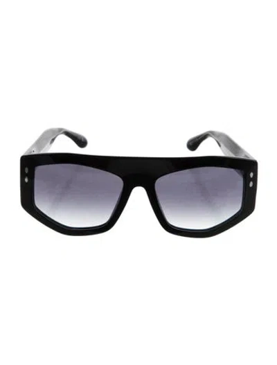 Pre-owned Isabel Marant Oversize Gradient Sunglasses In Black