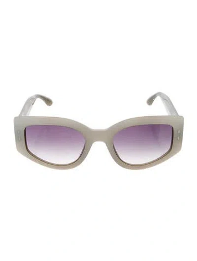 Pre-owned Isabel Marant Oversize Gradient Sunglasses In White