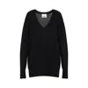 Isabel Marant Larana V-neck Sweater In Black Baby In Black
