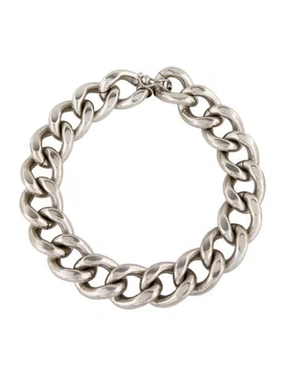 Pre-owned Isabel Marant Oversized Chain Choker Necklace, 16.75" In Multicolor