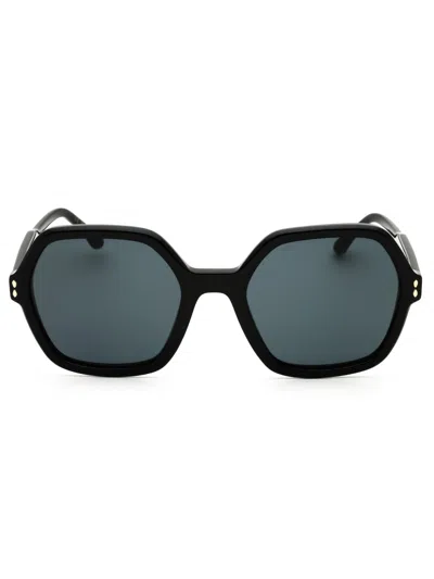 Isabel Marant Oversized Designer Women's Sunglasses In 0807 Ir - Black/grey
