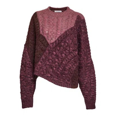 Isabel Marant Oversized Patchwork Cable-knit Sweater In Multi