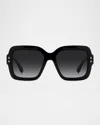 Isabel Marant Oversized Square Acetate Sunglasses In Black
