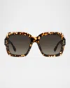 Isabel Marant 54mm Gradient Square Sunglasses In Brown