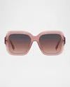 Isabel Marant Oversized Square Acetate Sunglasses In Pink