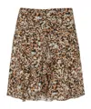 Isabel Marant Ozany Mini Skirt In Ocher/beige