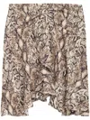 Isabel Marant Ozany Printed Mini Skirt In Neutrals