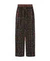 Isabel Marant Ozio Floral-print Silk Trousers In Black