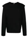 Isabel Marant Padded-shoulder Cotton Sweatshirt In Black