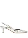 Isabel Marant Padim 50mm Leather Pumps In Silver