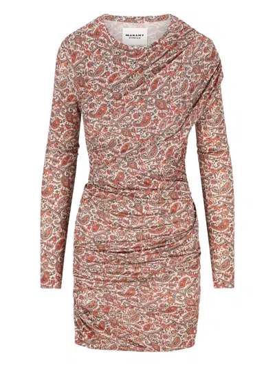 Isabel Marant Paisley-print Draped Dress In Multi