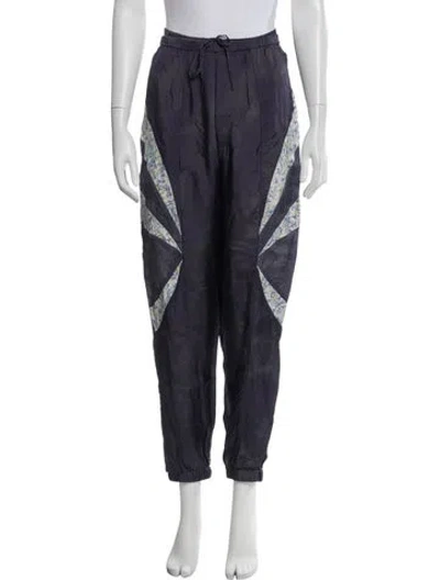 Pre-owned Isabel Marant Paisley Print Glitter Accents Sweatpants In Blue