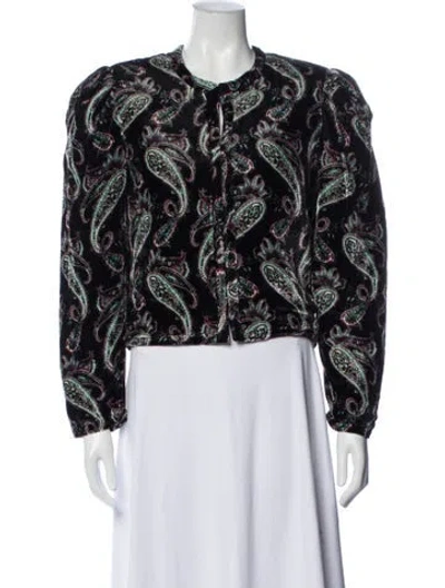 Pre-owned Isabel Marant Paisley Print Jacket W/ Tags In Black