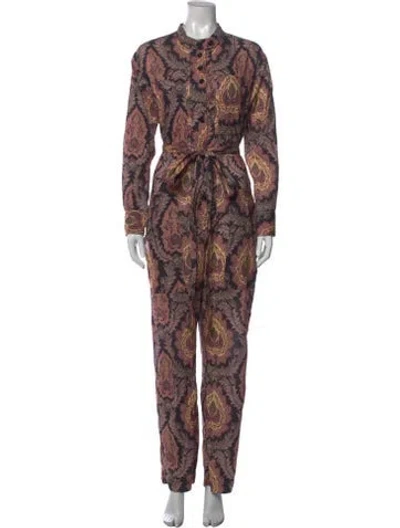 Pre-owned Isabel Marant Paisley Print Jumpsuit In Grey