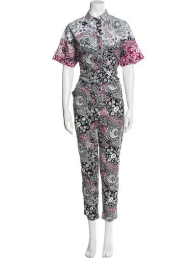 Pre-owned Isabel Marant Paisley Print Jumpsuit In White