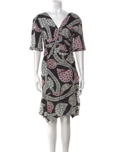 Pre-owned Isabel Marant Paisley Print Knee-length Dress W/ Tags In Black